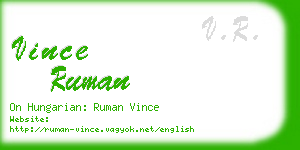 vince ruman business card